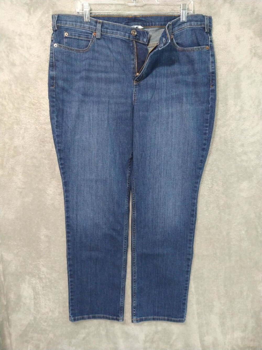 Duluth Trading Jeans Womens 16x29 Blue Daily Denim DuluthFlex Slim Leg Stretch